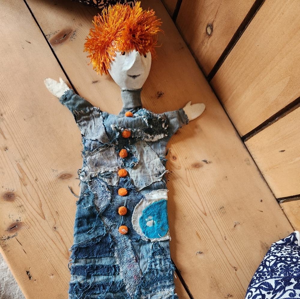 Handmade Vintage Folk Art Hand Puppet